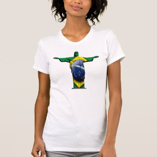 Braziliaanse vlag Christus Redeemer T-shirt