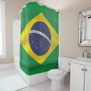 Braziliaanse vlag douchegordijn