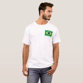Braziliaanse vlag en kaart T-Shirt (Voorkant volledig)