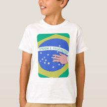 Braziliaanse vlag en Lula's hand - Patriottische B