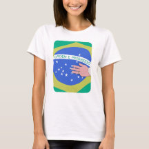 Braziliaanse vlag en Lula's hand - Patriottische B