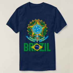 Braziliaanse vlag en wapenschild t-shirt