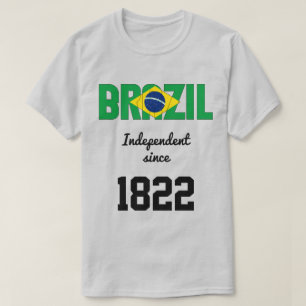 Braziliaanse vlag en wapenschild t-shirt