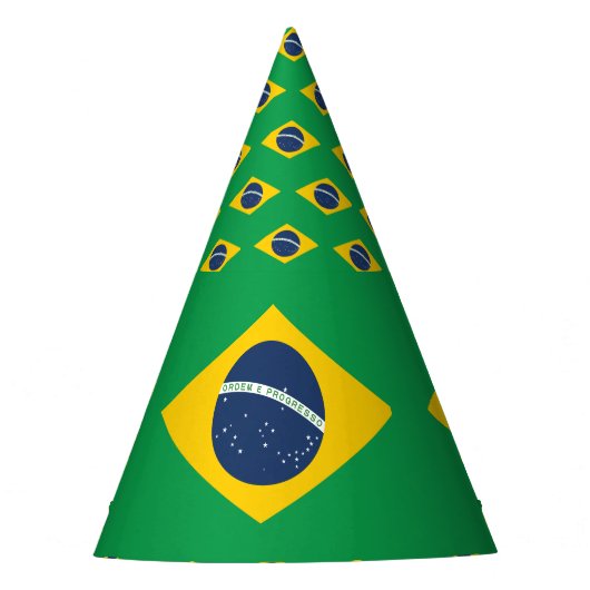 Braziliaanse vlag feesthoedjes (Voorkant)