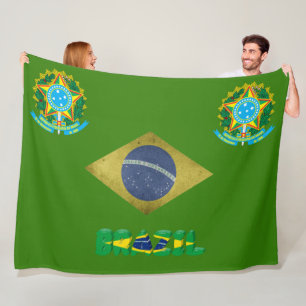 Braziliaanse vlag fleece deken