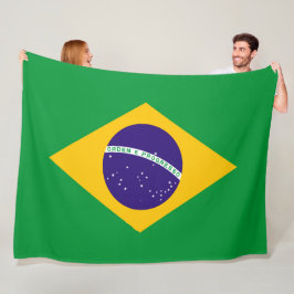 Braziliaanse vlag fleece deken