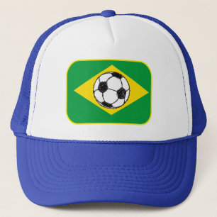 Braziliaanse vlag   Footballs schets Trucker Pet