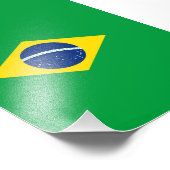 Braziliaanse vlag foto afdruk (Hoek)