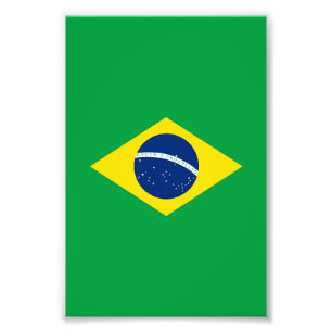 Braziliaanse vlag foto afdruk