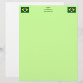 Braziliaanse vlag gepersonaliseerd briefhoofd (Voorkant / Achterkant)