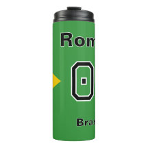 Braziliaanse Vlag Gepersonaliseerde Voetbalspeler 