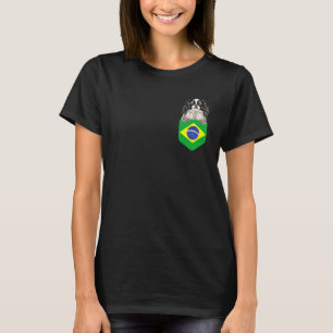 Braziliaanse Vlag Japanse Chin Hond In Zak T-shirt