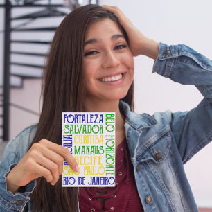 Braziliaanse Vlag-Kaart Names Braziliaanse vlag Kaart