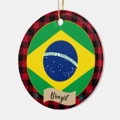 Braziliaanse vlag keramisch ornament (Links)