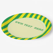 Braziliaanse vlag kleuren aangepaste tekst papieren bordje (Gekanteld)