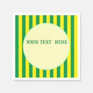 Braziliaanse vlag kleuren aangepaste tekst servet