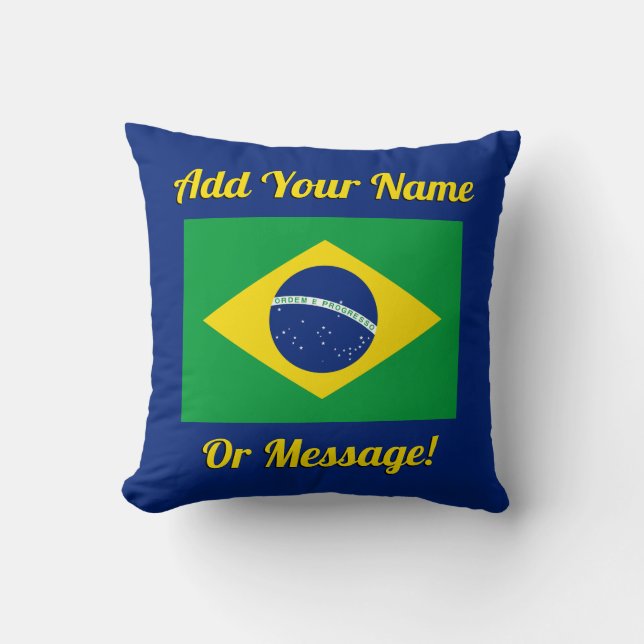 Braziliaanse vlag kussen (Voorkant)