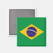 Braziliaanse vlag magneet (Voorkant / Achterkant)