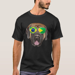 Braziliaanse Vlag Mastiff Hond Brazilië Zak T-shirt