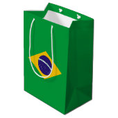Braziliaanse vlag medium cadeauzakje (Achterkant Gekanteld)