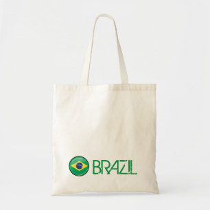 Braziliaanse vlag met een kleine ronde tote bag