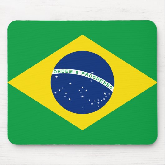 Braziliaanse vlag Mousepad Muismat (Voorkant)