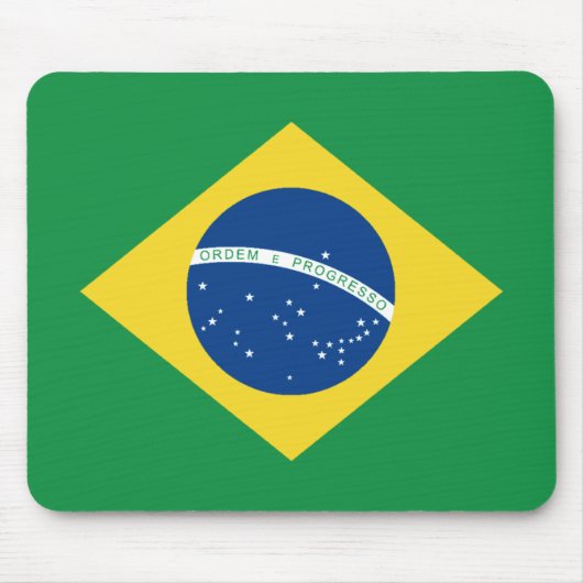 Braziliaanse vlag Mousepad Muismat (Voorkant)