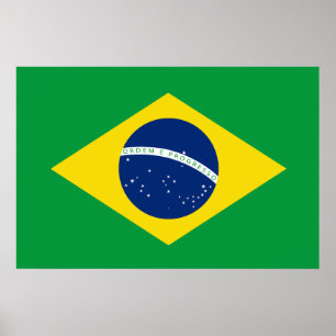 Braziliaanse vlag poster
