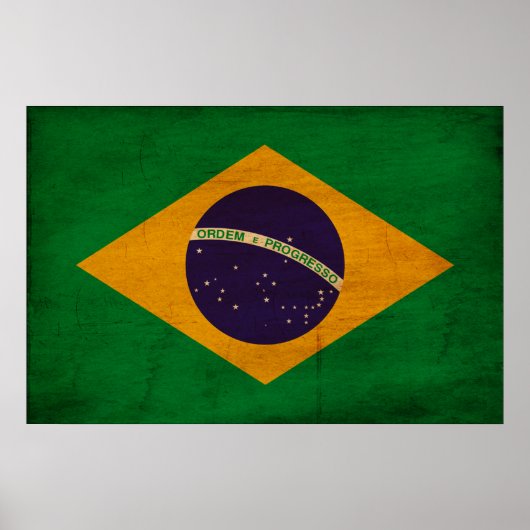 Braziliaanse vlag poster (Voorkant)