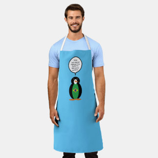Braziliaanse Vlag Pratende Mevrouw Pinguïn Persoon Schort
