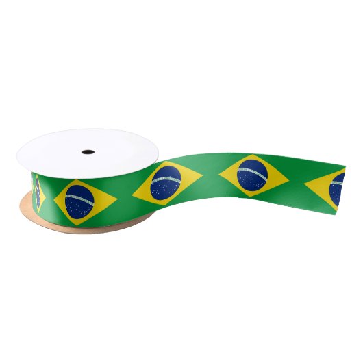 Braziliaanse vlag Ribbon Lint (Spoel)