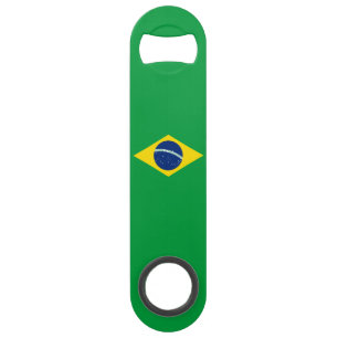 Braziliaanse vlag Roestvrijstalen flesopening Speed Flessenopener