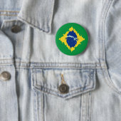 Braziliaanse vlag ronde button 5,7 cm (In situ)