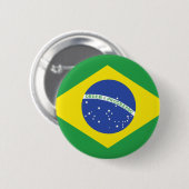 Braziliaanse vlag ronde button 5,7 cm (Voorkant /achterkant)