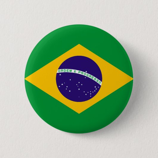 Braziliaanse vlag ronde button 5,7 cm (Voorkant)