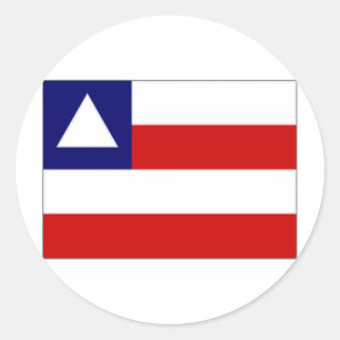 Braziliaanse vlag ronde sticker