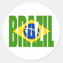 BRAZILIAANSE Vlag Ronde Sticker
