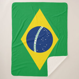 Braziliaanse vlag Sherpa Blanket Deken