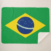Braziliaanse vlag Sherpa Blanket Sherpa Deken (Voorkant (horizontaal))