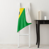 Braziliaanse vlag sherpa deken (In situ)