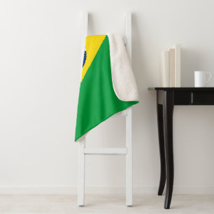 Braziliaanse vlag sherpa deken