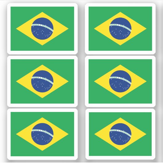 Braziliaanse vlag sticker (Voorkant)