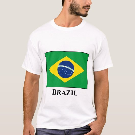 Braziliaanse vlag t-shirt (Voorkant)