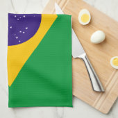 Braziliaanse vlag theedoek (Quarter Fold)
