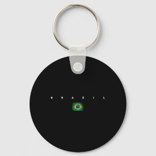 Braziliaanse Vlag Trots Vintageretro Voetbal Brazi Sleutelhanger