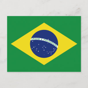 Braziliaanse vlag van Braziliaanse briefkaarten