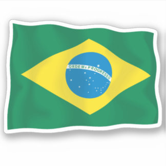 Braziliaanse vlag VinylSticker Sticker