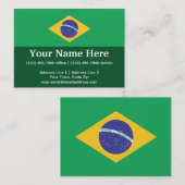 Braziliaanse vlag visitekaartje (Voorkant / Achterkant)