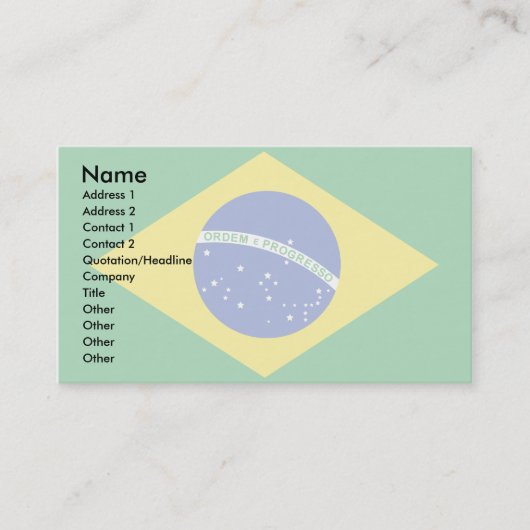 Braziliaanse vlag visitekaartje (Voorkant)