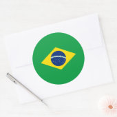 Braziliaanse vlag, vlag van Brazilië Ronde Sticker (Envelop)